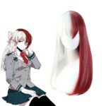 Perruque Todoroki Shoto my hero academia femme