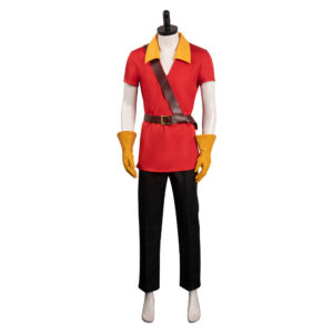 La Belle et la Bête Gaston Rouge Tenue Cosplay Costume Carnaval