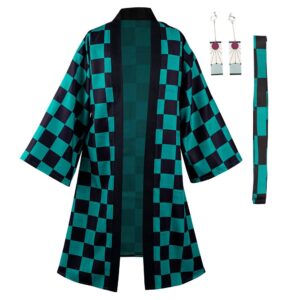 Les Rôdeurs de la Nuit Long Cape avec Boucle d'Oeille et Ceinture Cosplay Costume