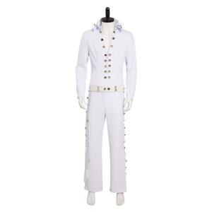 2022 Elvis Aron Presley Tenue Blanche Cosplay Costume