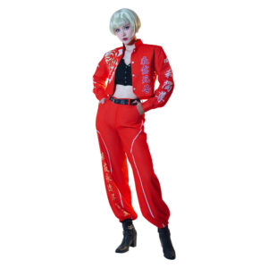 Adulte Japonais Bosozoku To kkou Fuku Tenue Rouge Cosplay Costume