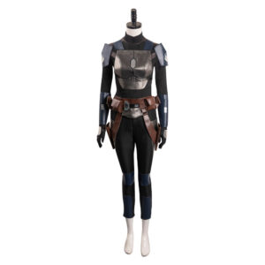 Enfant Bo-Katan Kryze Noir Tenue Cosplay Costume