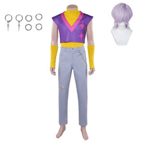 Mystery Tenue de Gilet Violet Cosplay Costume