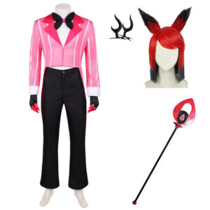 Hazbin Hotel 2(2025) Alastor Tenue Rose et Noire Cosplay Costume