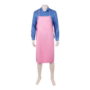 Cosplay Costume Sanji One Piece Live Action 2(2026) TV Cosplay Chemise Bleu+Tablier Rose Tenue Homme