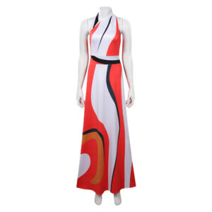 Glass Onion Cassandra Robe Rouge Cosplay Costume Carnaval
