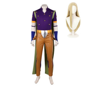 Cosplay Costume Gyro Zeppeli JJBA 7(2026) Anime Cosplay Tenue Violette et Brune Homme