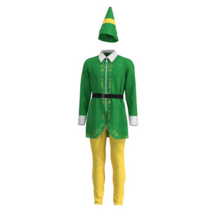 Elfe Le Lutin Buddy Adulte Uniform Noël Cosplay Costume Carnival Halloween