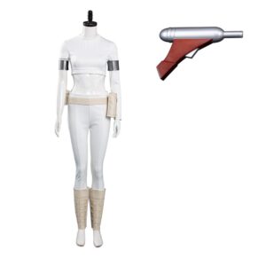 Padmé Amidala Padme Tenue Blanche Cosplay Costume