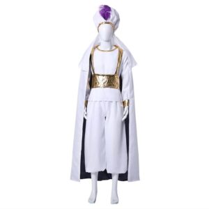2019 Aladdin Prince Ali Cosplay Costume avec Cape