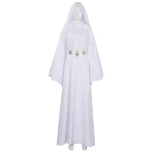Adulte Princess Leia Robe Blanche Cosplay Costume