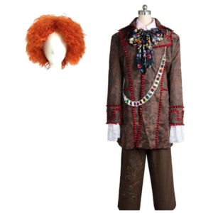 Alice au pays des merveilles Johnny Depp Chapelier Fou Tenue 6 pièces Cosplay Costume