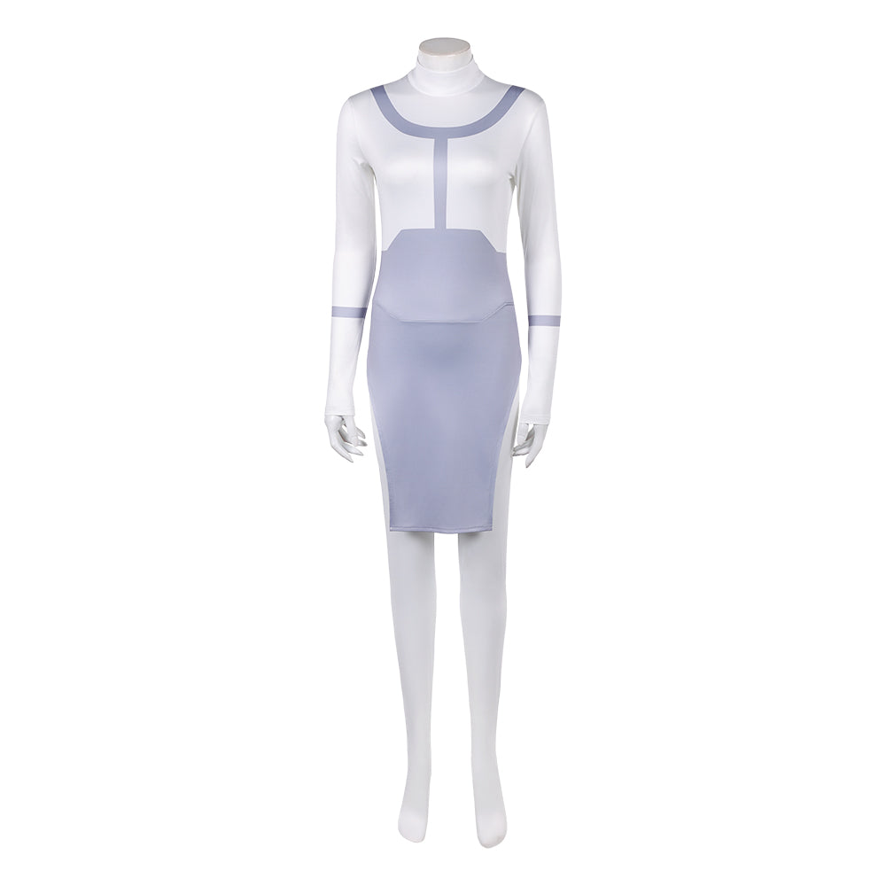 Cosplay Costume Viltrumite Thula Invincible 4(2026) TV Cosplay Robe Blanche et Violette Femme