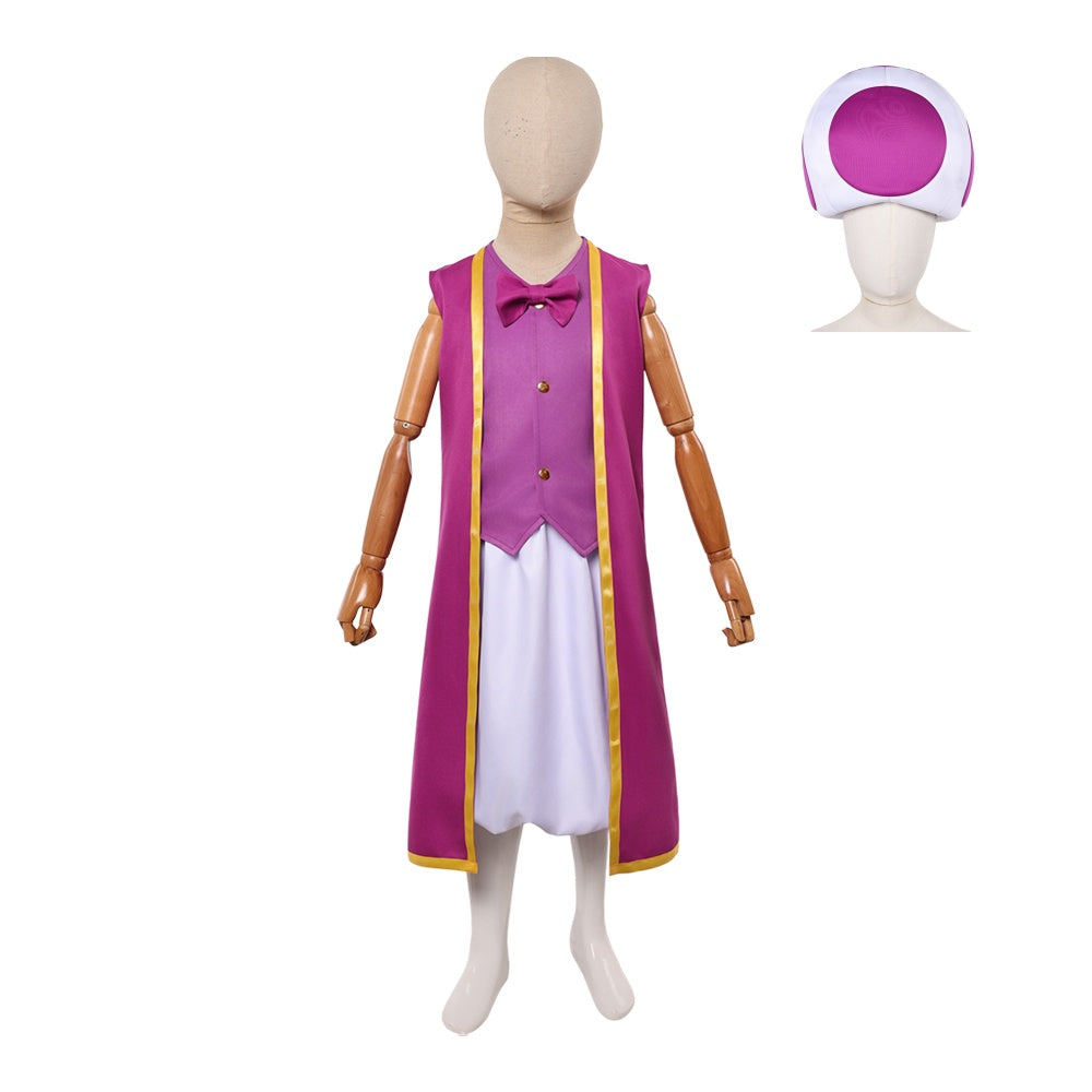 Cosplay Costume Toad Violet The Super Mario Galaxy Movie(2026) Film Cosplay Tenue Enfant