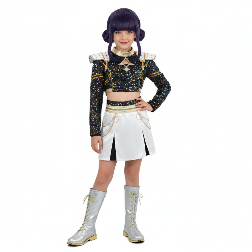 Enfant Zoey Golden Tenue Noire Cosplay Costume