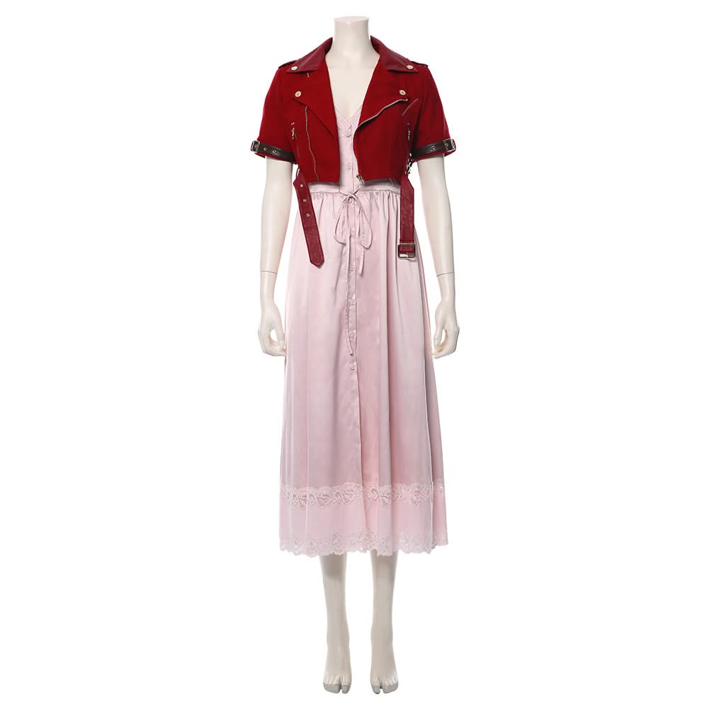 Final Fantasy VII : Remake FF7 FF VII Aerith Aeris Gainsborough Cosplay Costume – Image 4