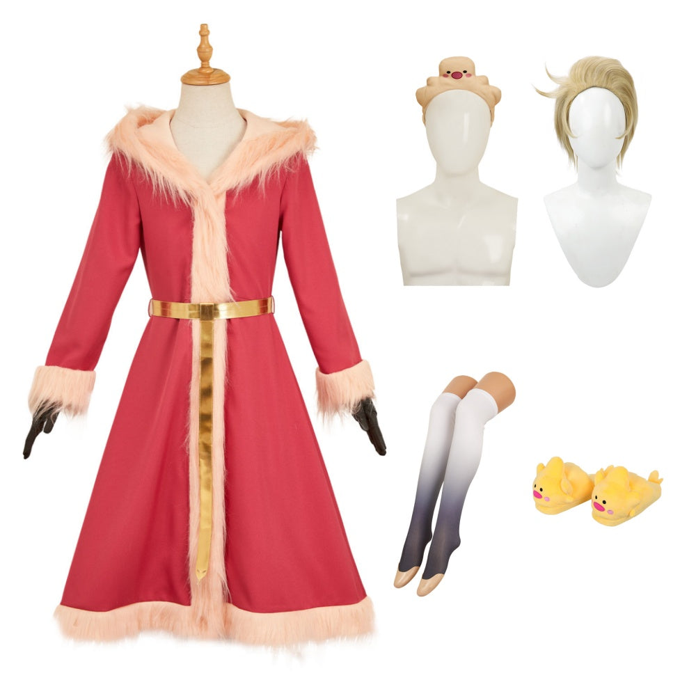 Hazbin Hotel 2(2025) Lucifer Tenue en Peluche Rouge Cosplay Costume