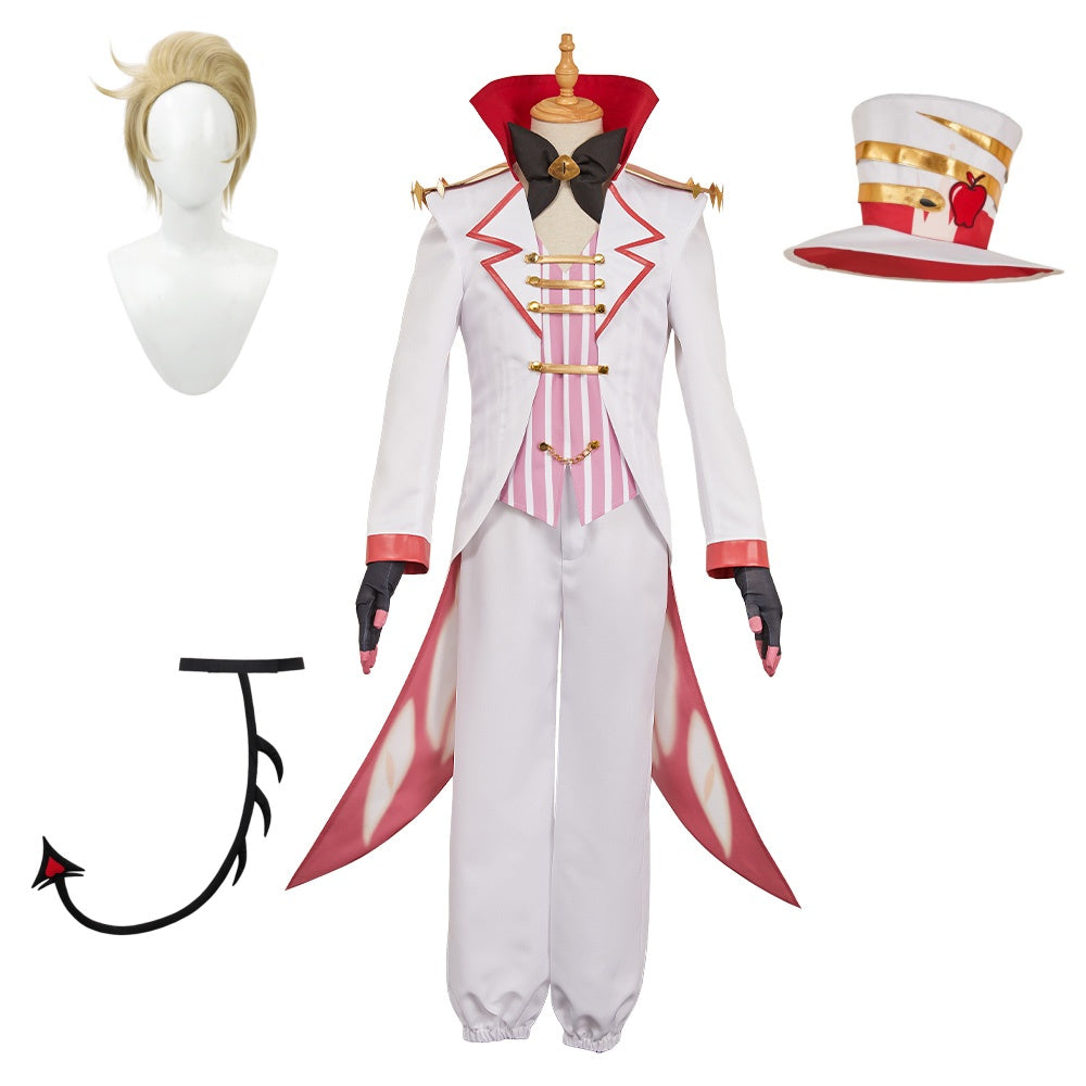 Hazbin Hotel 2 Lucifer Démon Tenue Blanche Cosplay Costume