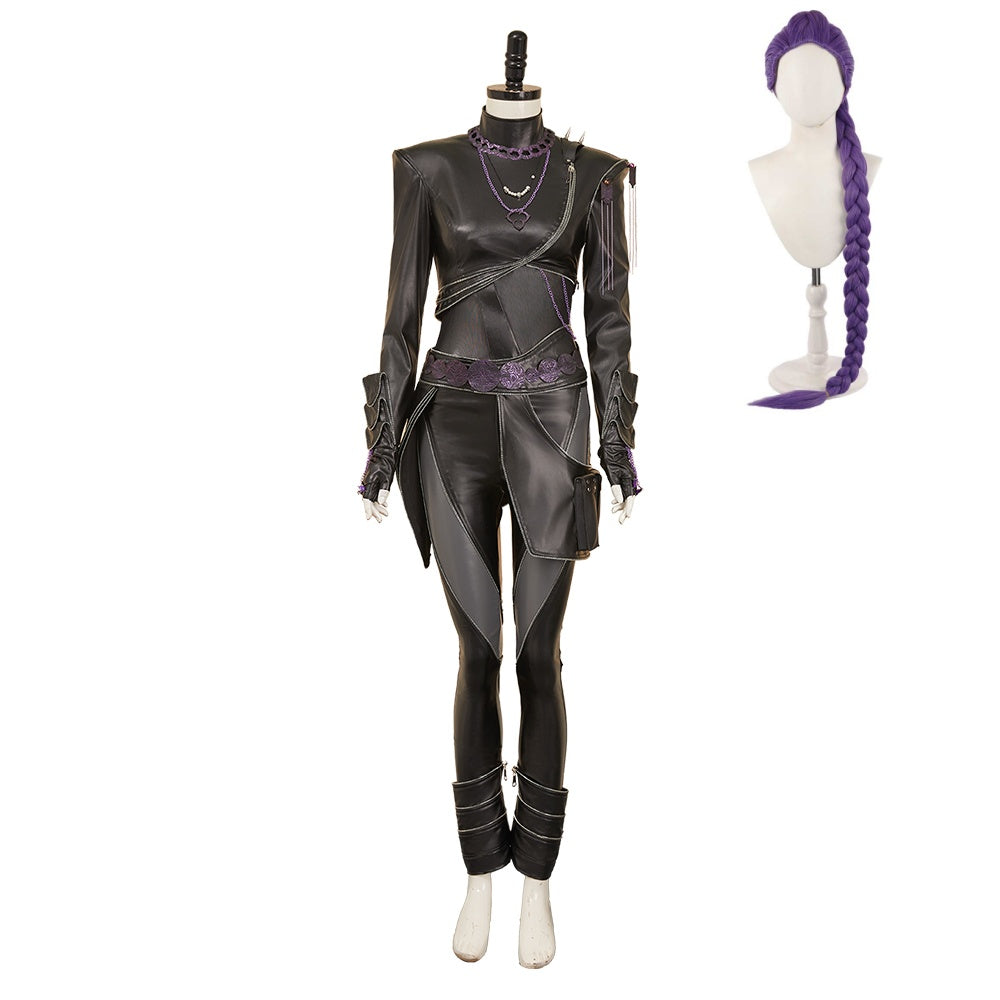 Rumi Mira Zoey Tenue Noire en Cuir Cosplay Costume – Image 3