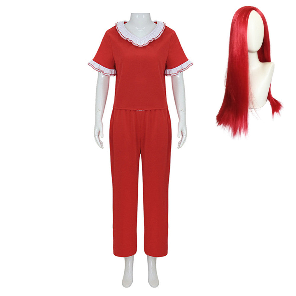 L'Étrange Noël de Monsieur Jack Sally Tenue Rouge Cosplay Costume