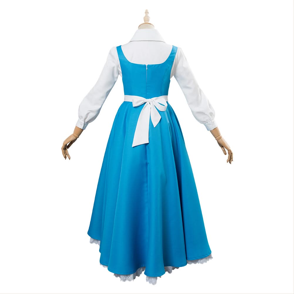 La Belle et La Bête Belle Robe et Tablier Cosplay Costume Bleu – Image 2