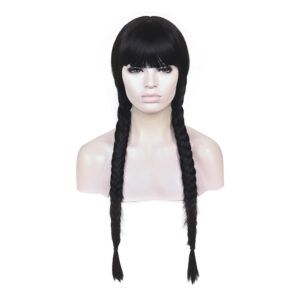 La Famille Addams Perruque Noire Cosplay Perruque