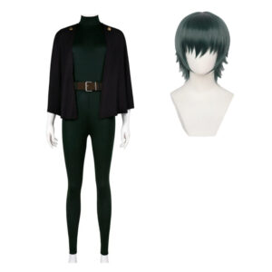 Maki Zenin Tenue Noire et Vert Foncé Cosplay Costume