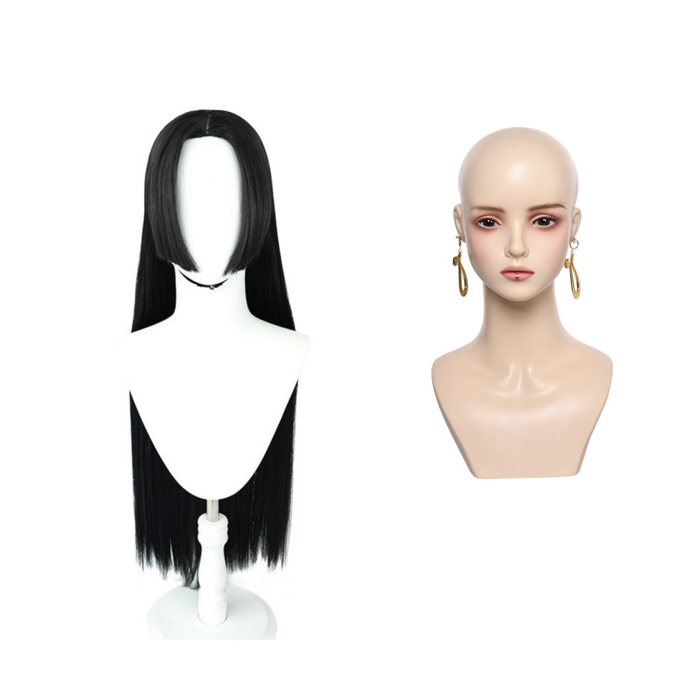 One Piece Boa Hancock Perruque/Boucle d'Oreille Cosplay Accessoires