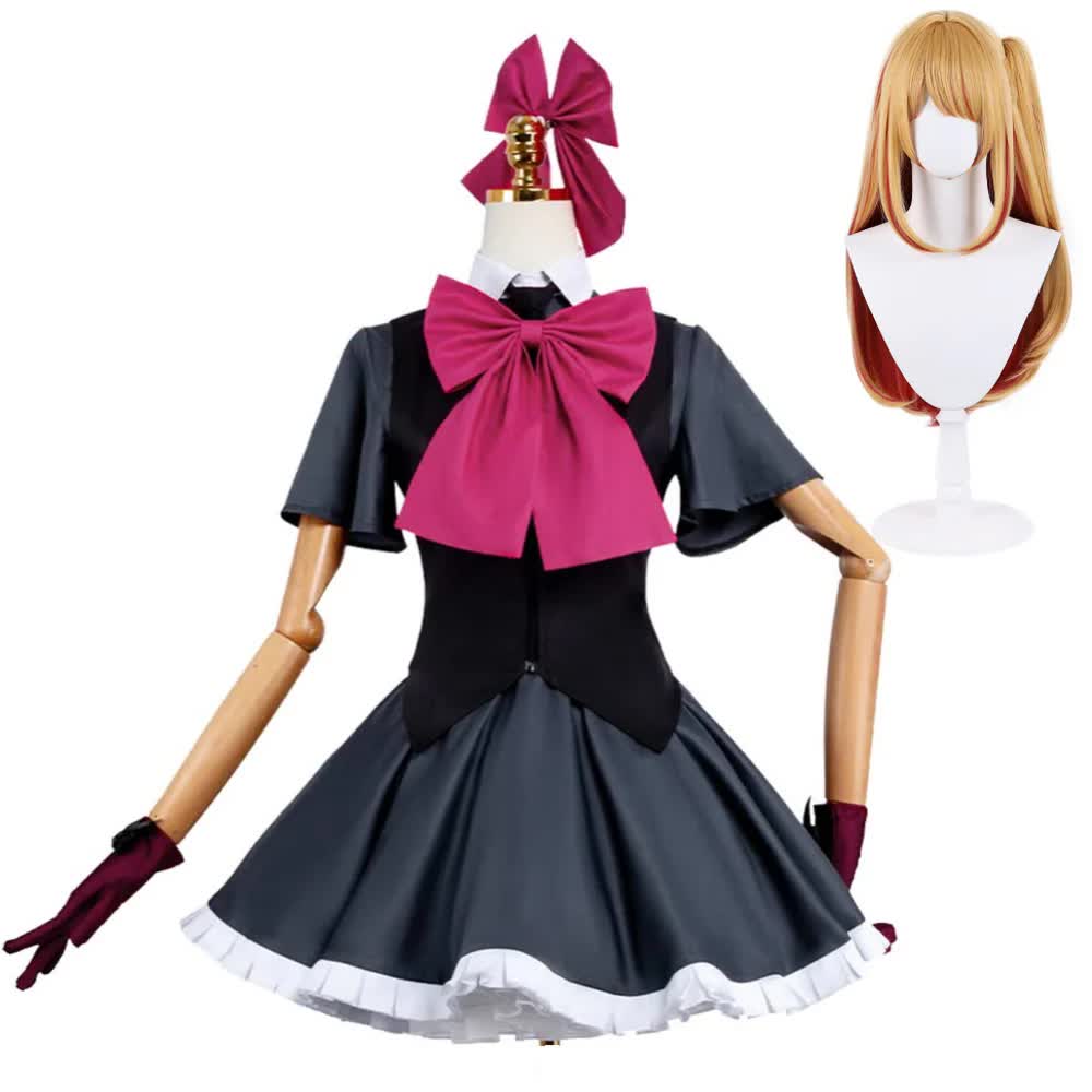 Oshi No Ko 3(2026) Ruby Hoshino Robe Rouge et Noire Cosplay Costume