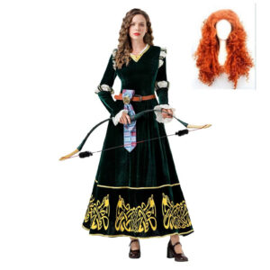 Rebelle Princesse Merida Robe Verte Cosplay Costume