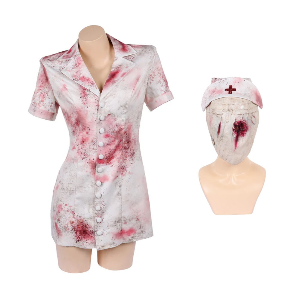 Retour à Silent Hill(2026) Infirmière Uniforme Blanc Endommagé Cosplay Costume