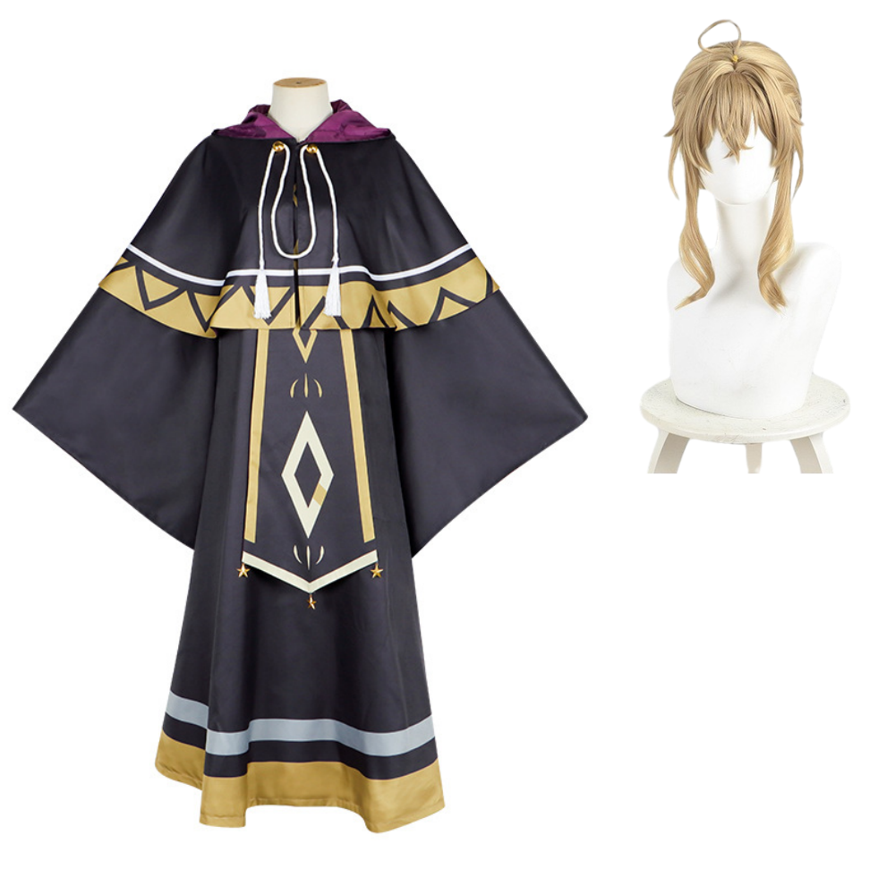 Secrets of The Silent Witch Monica Everett Robe Noire Cosplay Costume