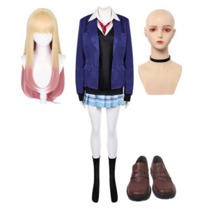 Sexy Cosplay Doll 2(2025) Kitagawa Marin Uniforme Bleu et Noire Cosplay Costume