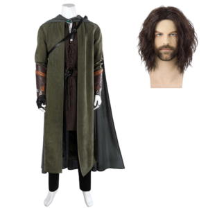 The Lord of The Rings Aragorn Tenue Verte de Luxe Cosplay Costume