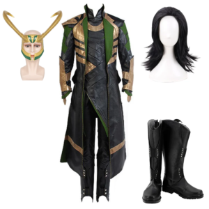 Thor 2: Le Monde des Ténèbres Adulte Loki Tenue Cosplay Costume Halloween