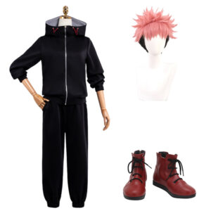 Yuji Itadori Tenue Noire Cosplay Costume