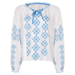 ABBA Anni-Frid Synni Lyngstad Chemise Bleu et Blanc 1970S Cosplay Costume