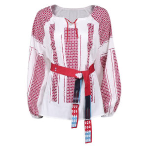 ABBA Femme Anni-Frid Lyngstad 1970s Chemise Rouge et Blanche Costume Vintage