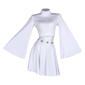 Adulte Princess Leia Robe Courte Blanche Cosplay Costume Design Original