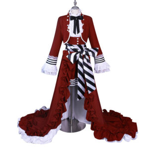Black Butler Earl Ciel Phantomhive Tenue Rouge Cosplay Costume