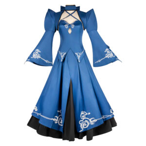 Cosplay Costume Altria Pendragon Fate Grand Order Jeu Cosplay Robe Bleue Femme