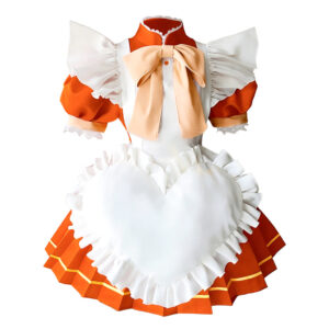 Cosplay Costume Bu-Ling Huang Tokyo Mew Mew Anime Cosplay Robe Blanche et Orange Femme