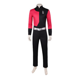 Cosplay Costume Captain Invincible 4(2026) TV Cosplay Combinaison Rouge et Noire Homme