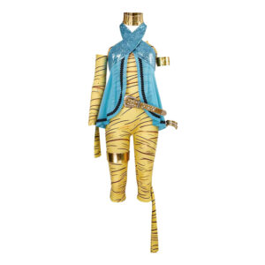 Cosplay Costume Cleo De Nile Monster High TV Cosplay Tenue Bleue et Jaune Femme