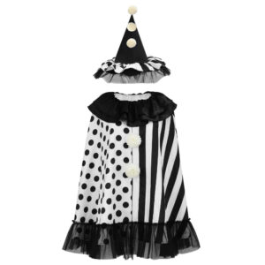 Cosplay Costume Clown Terrifier Film Cosplay Robe Noire et Blanche Femme