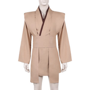 Cosplay Costume Jedi Knight Les Guerres des Étoiles Film Cosplay Haut Marron Homme