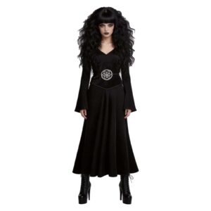 Cosplay Costume Lydia Beetlejuice Film Cosplay Robe Noire Femme