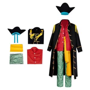 Cosplay Costume Marshall D. Teach One Piece Live Action 2(2026) TV Cosplay Tenue Noire et Rouge Homme