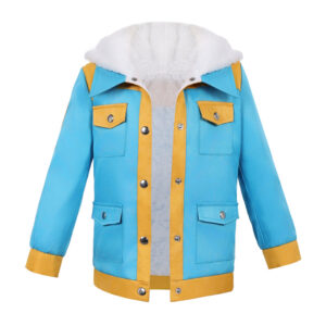 Cosplay Costume Max Mayfield Stranger Things: Chroniques de 1985(2026) TV Cosplay Manteau Bleu Enfant
