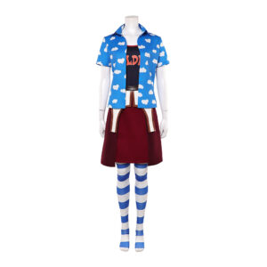 Cosplay Costume Miss Goldenweek One Piece Live Action 2(2026) TV Cosplay Tenue Bleue et Rouge Femme